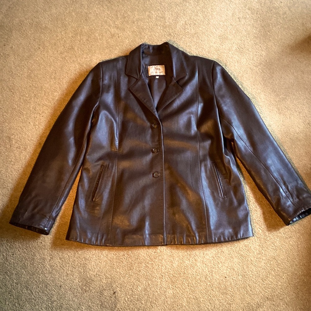 Vera Pelle dark brown leather jacket